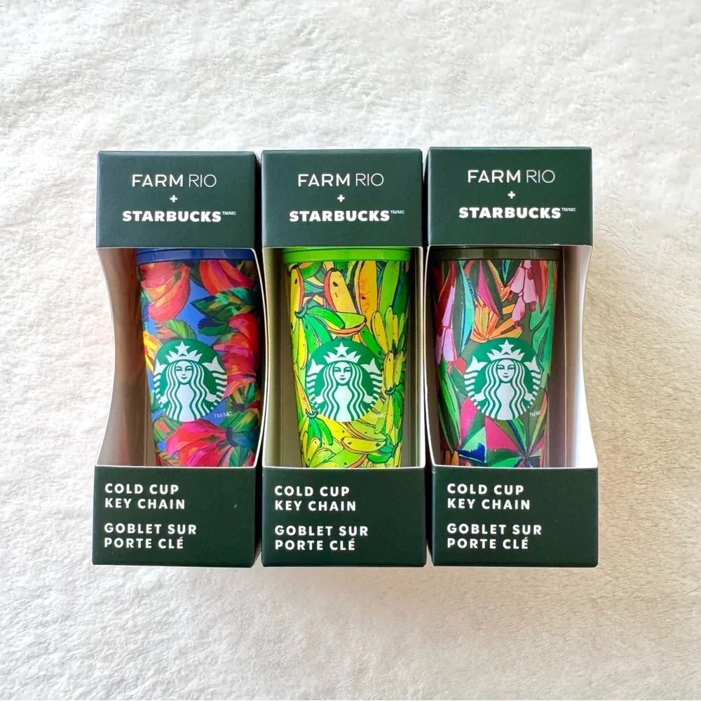 ✨HP✨ FARM Rio x Starbucks Cold Cup Key Chain Set